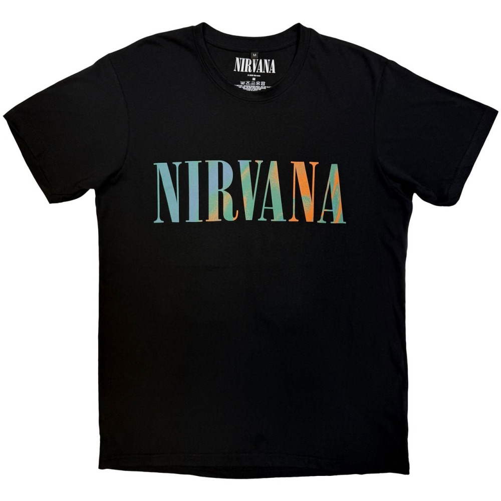 Nirvana - In Utero Angel Swirl Heren Tshirt - Zwart
